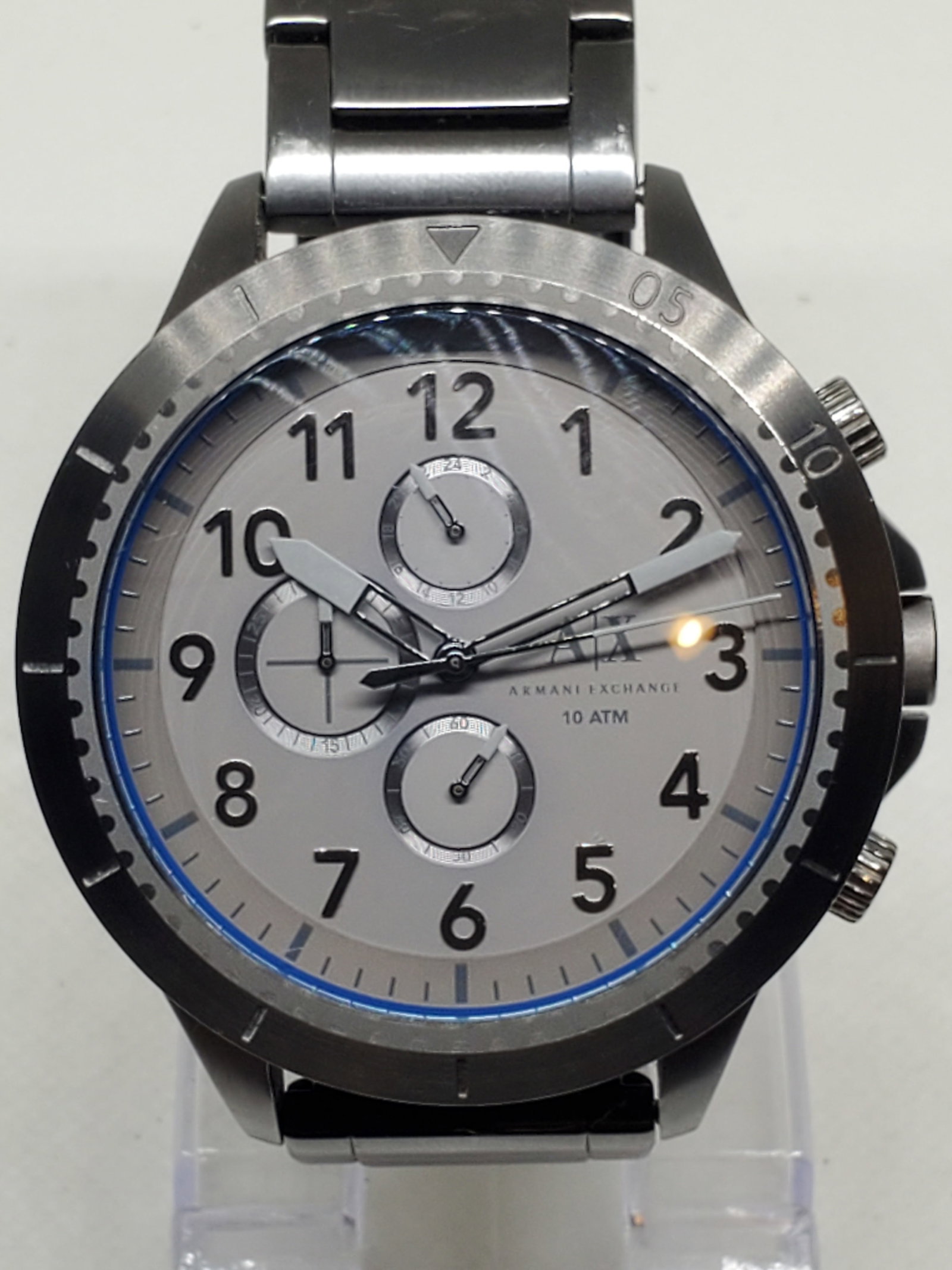 Armani Exchange Romulous AX1753 Chronograph Gunmetal Watch 50mm Quartz Men?s Sport, 2015, Working (1 of 11)