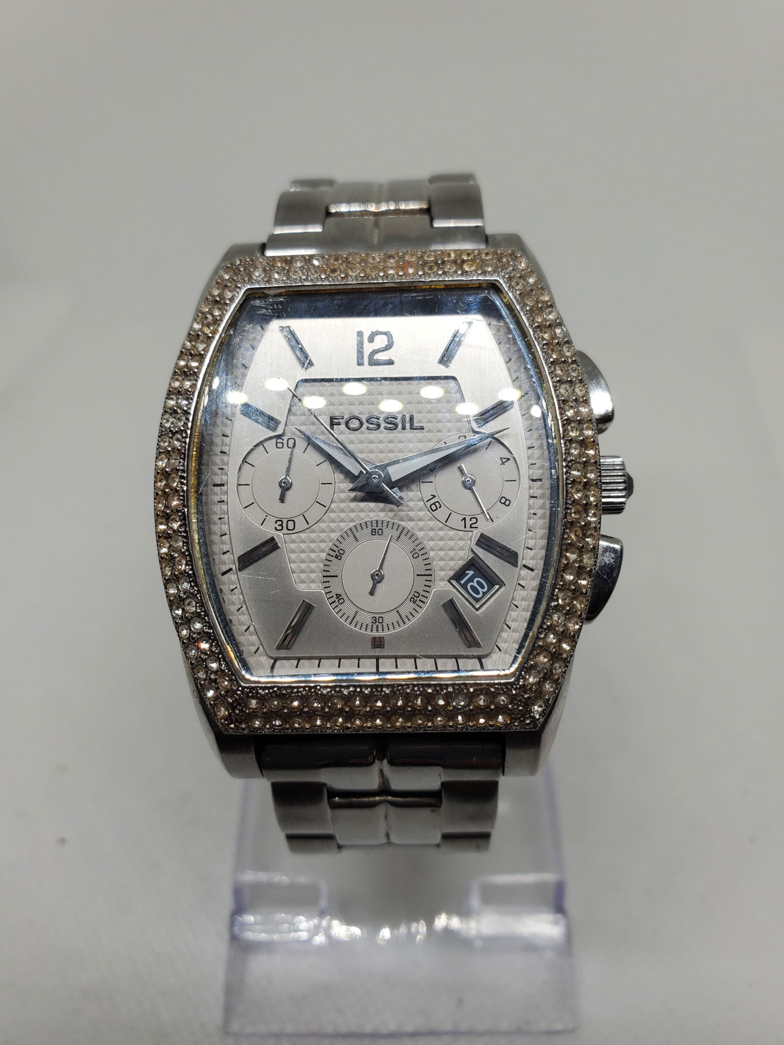 Fossil FS-4421 Chronograph 36x40mm, early 2010s, Working (1 of 12)