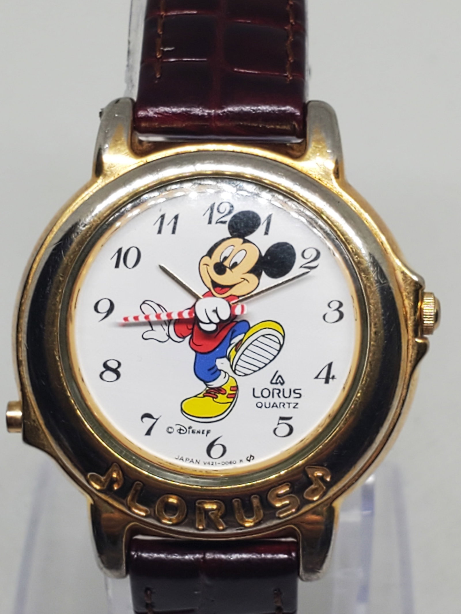 Seiko Lorus Disney Mickey Mouse Musical Quartz Watch V421-0020 Playing and Dancing working, 1990s, (1 of 11)