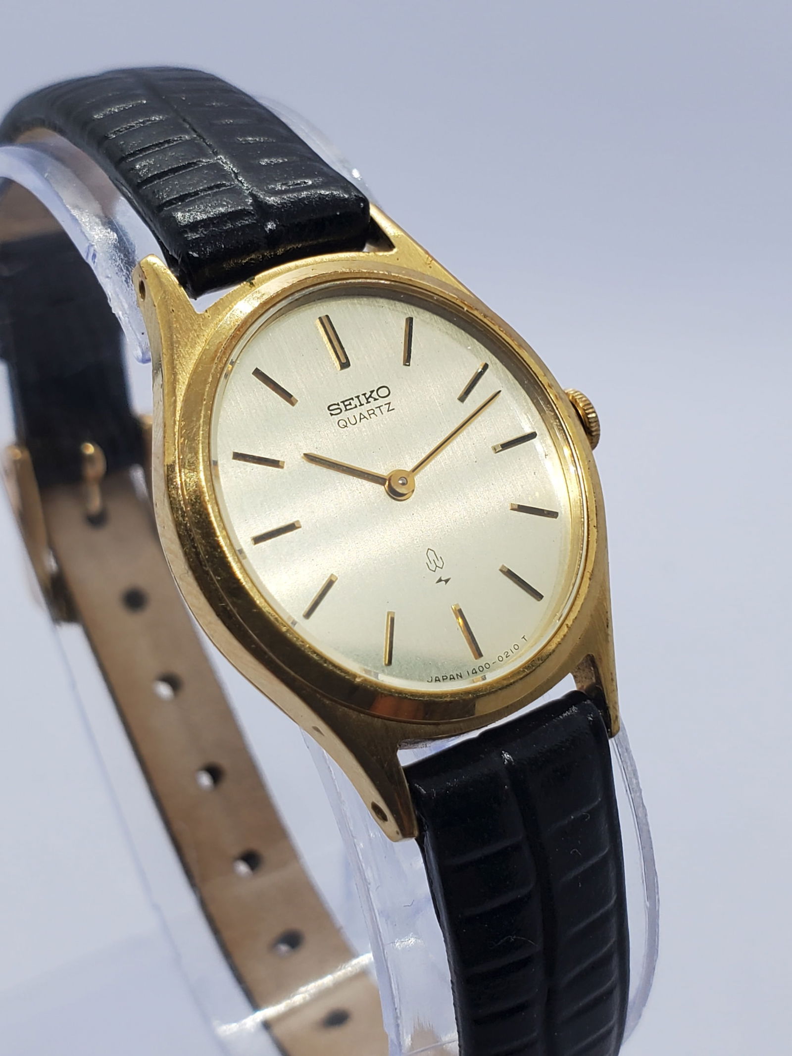 Vintage Seiko Type II Quartz Gold Plated Dress Watch Oval Case Japan, 1980, Working (1 of 11)