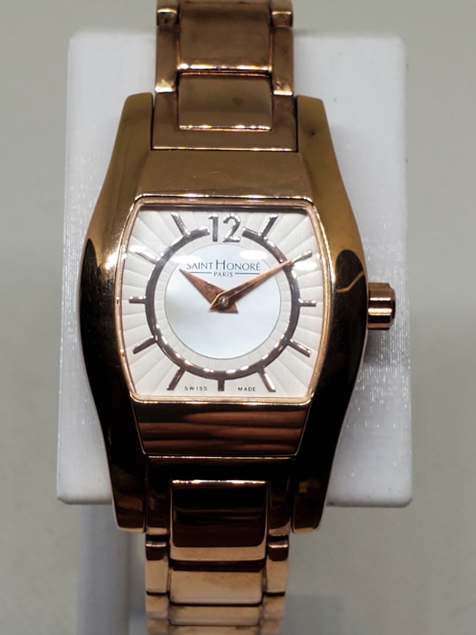 Saint Honore Paris Rose Gold Quartz Dress Watch Mother of Pearl Dial, 2000s, Working (1 of 10)