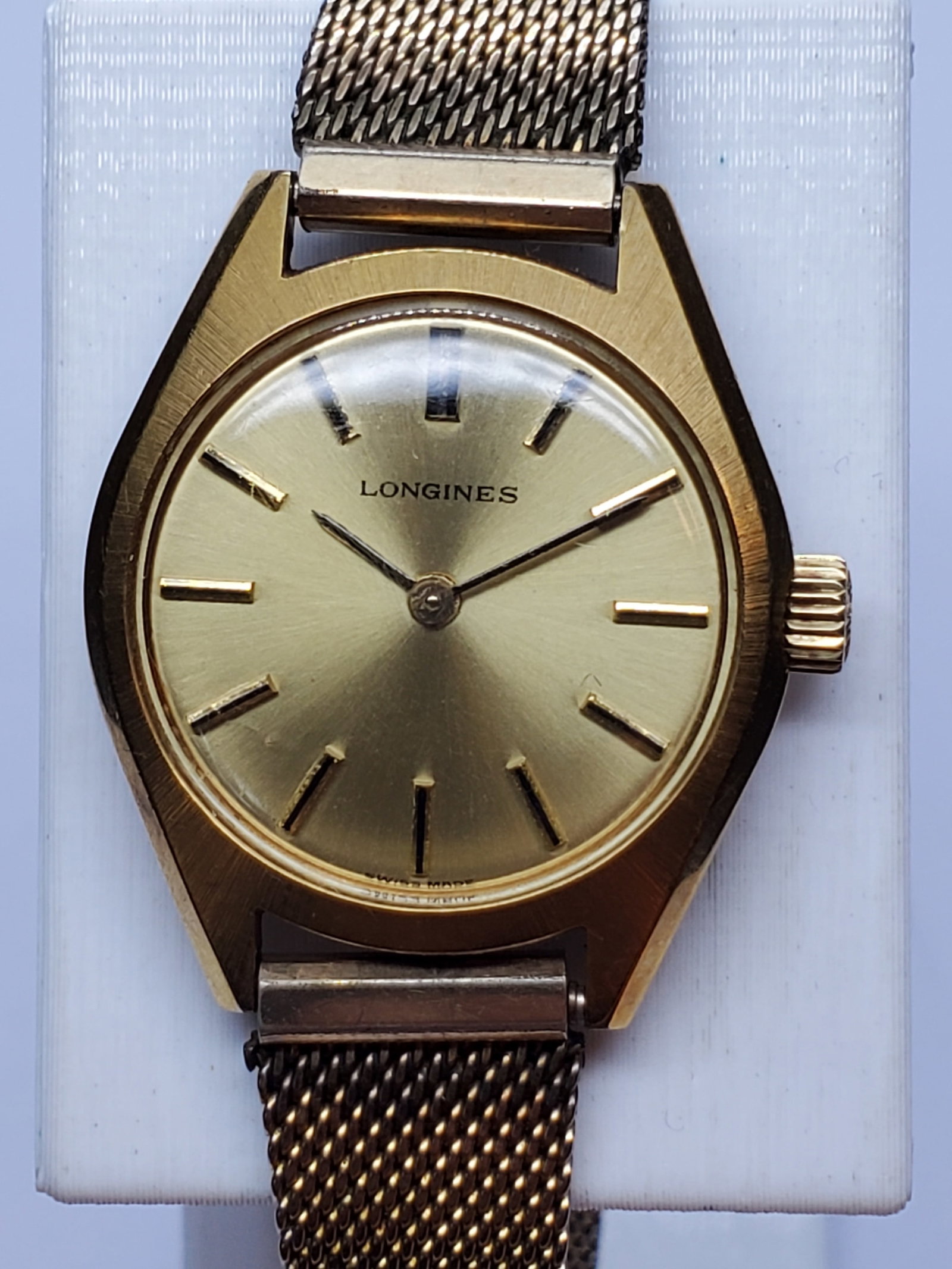 Vintage Longines 1732 Gold Cushion Case Swiss Manual Dress Watch 1973, Working (1 of 14)