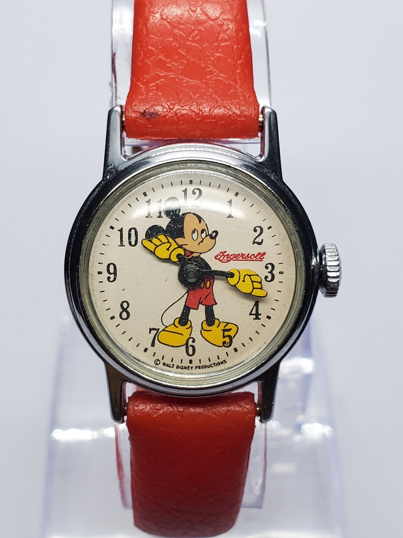 Vintage Ingersoll Disney Mickey Mouse Manual Watch 24mm, 1950s, Working (1 of 10)