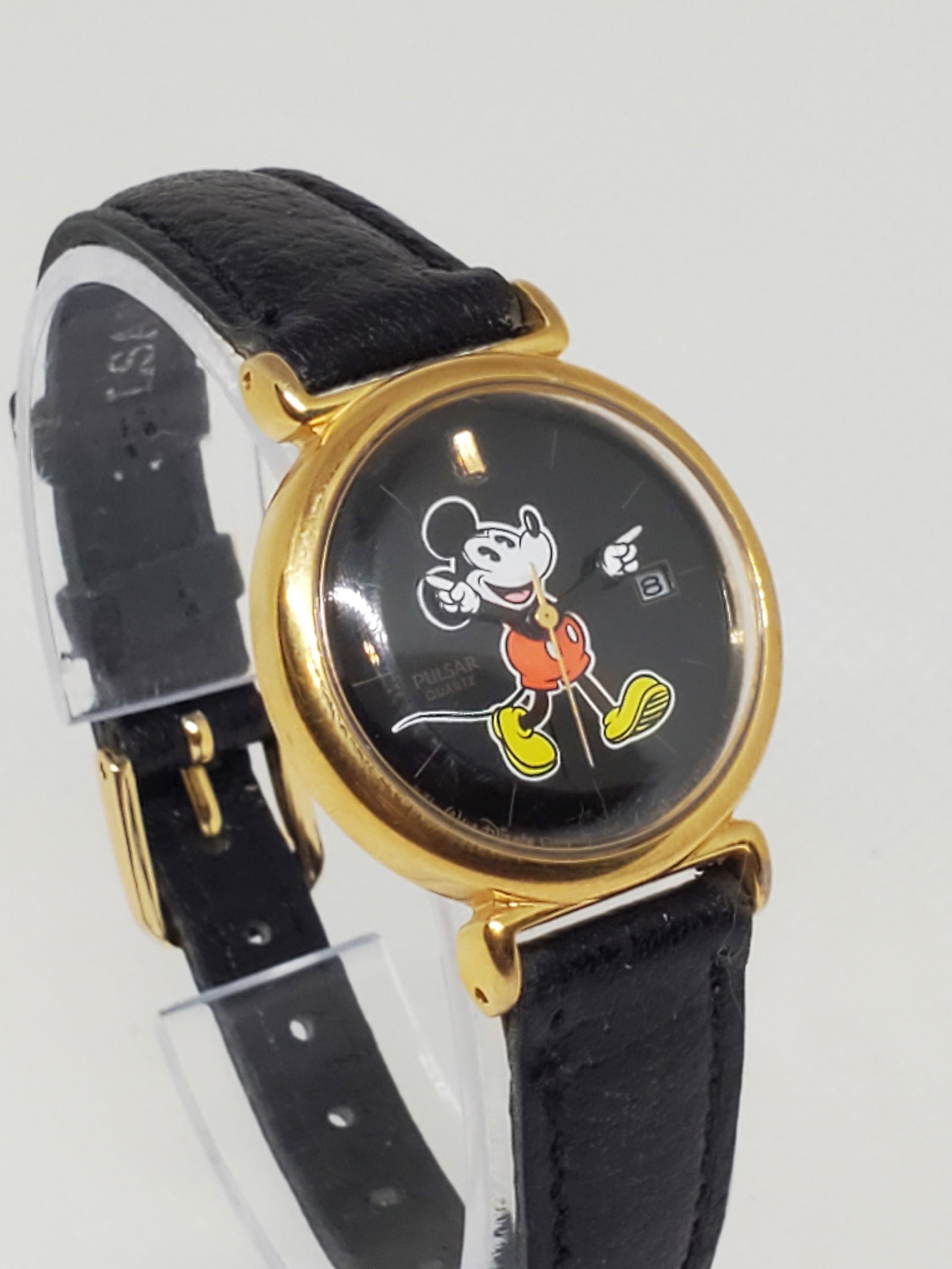 Pulsar by Seiko Gold Plated Mickey Mouse Watch, 1990s, Working (1 of 8)