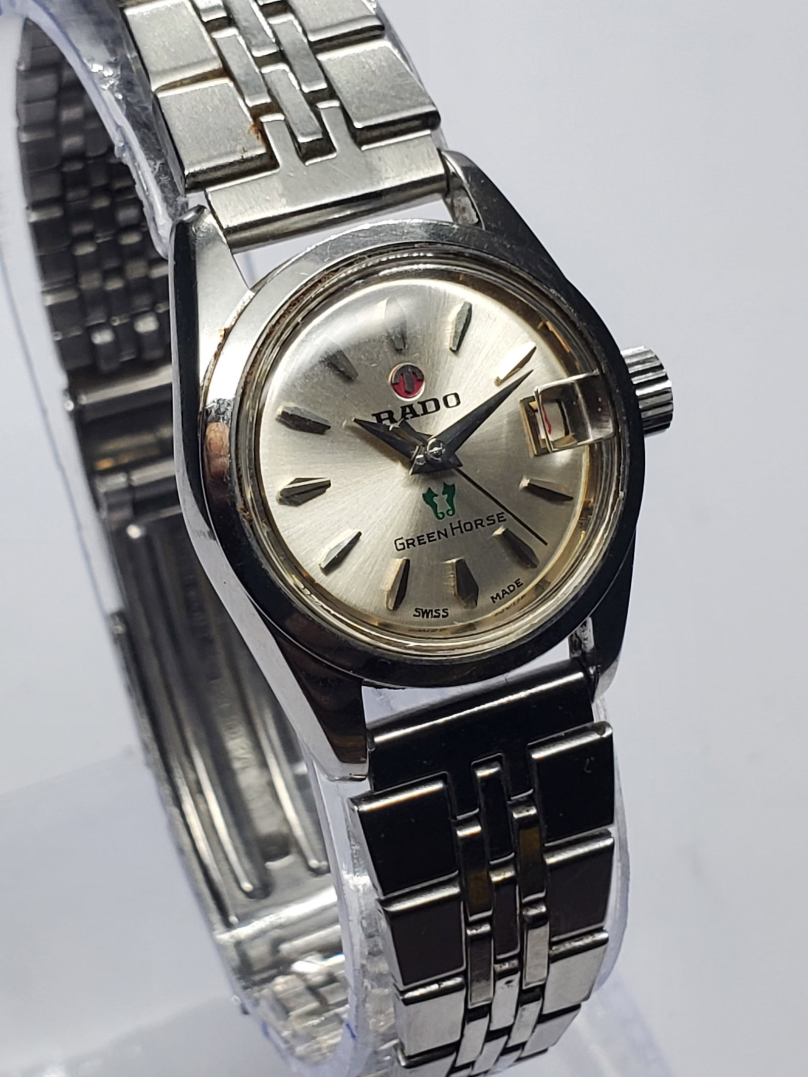 Rado Green Horse Automatic Silver Dial Swiss Dress Watch, 22mm, 1960s, Working (1 of 12)