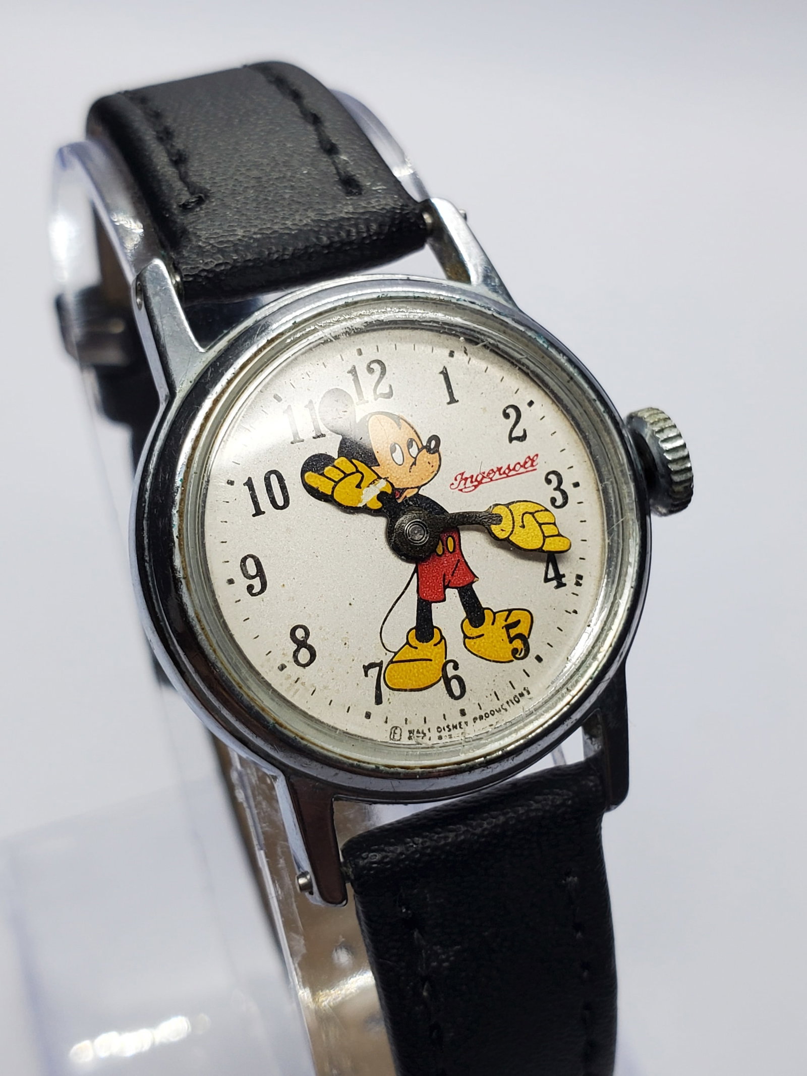 Vintage Ingersoll Disney Mickey Mouse Manual Watch 24mm Classic, 1950s, Working (1 of 11)