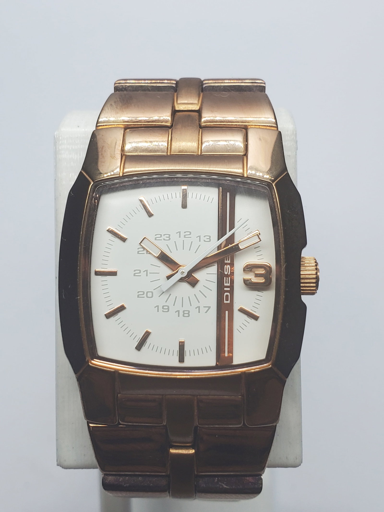 Diesel Ladies Rose Gold Tank Watch, 28x27mm, 2012, Running