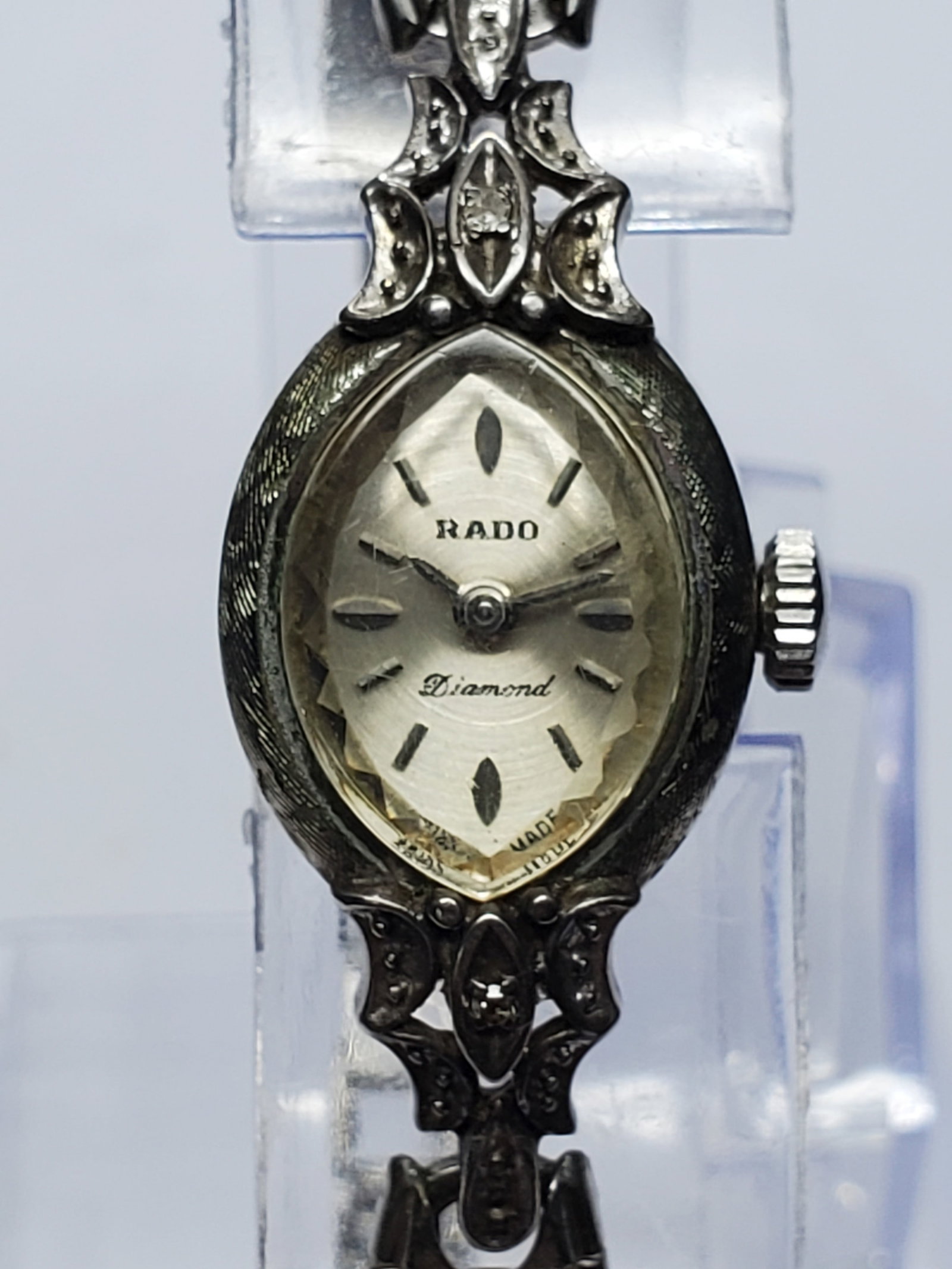Vintage Rado Diamond Ladies Watch Manual, Rare, 1960s, Running