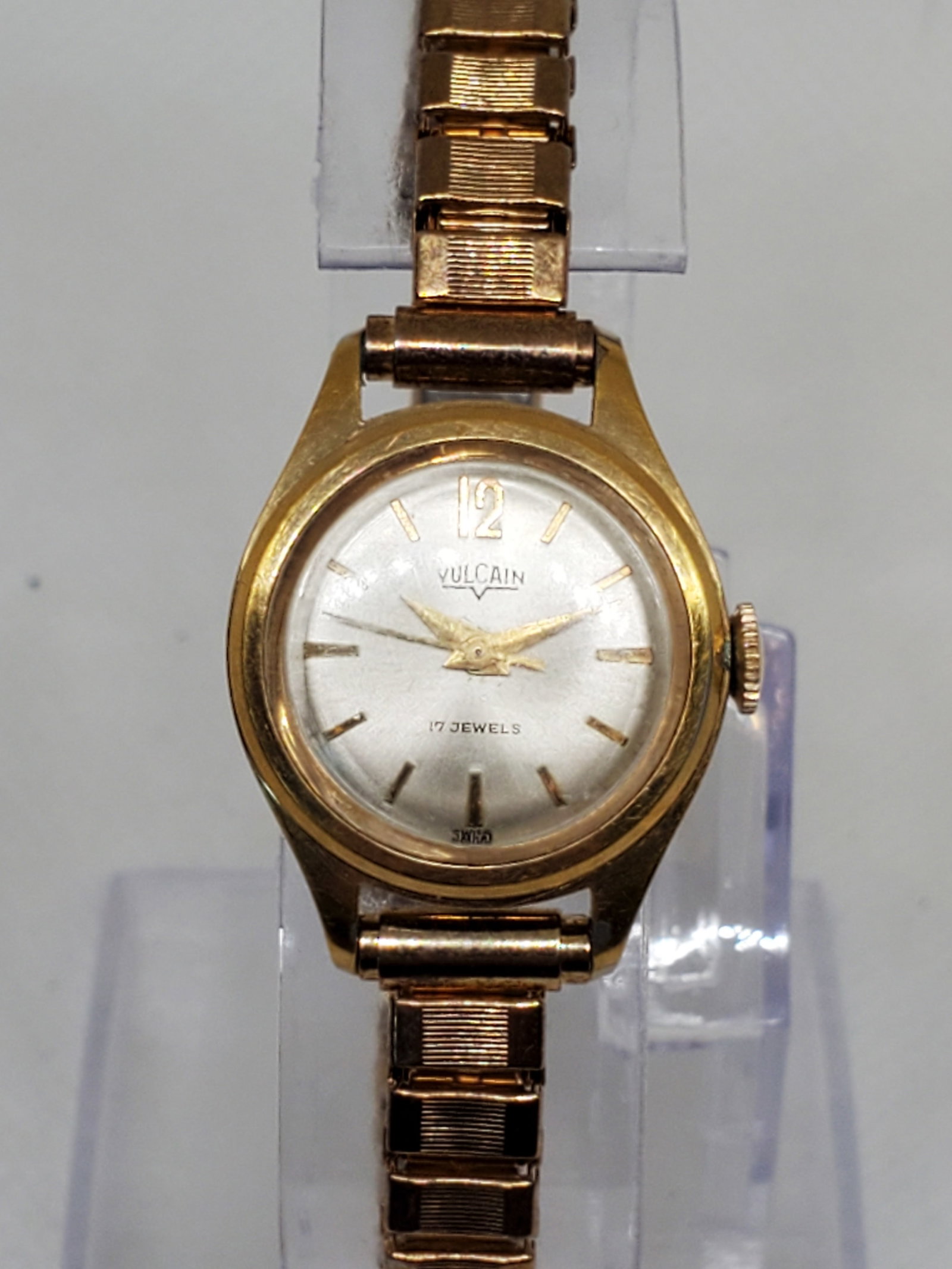 Vintage Vulcain Club 17 Jewels Gold Plated Manual Wind Dress Watch Swiss Made, 1960s, Running (1 of 11)