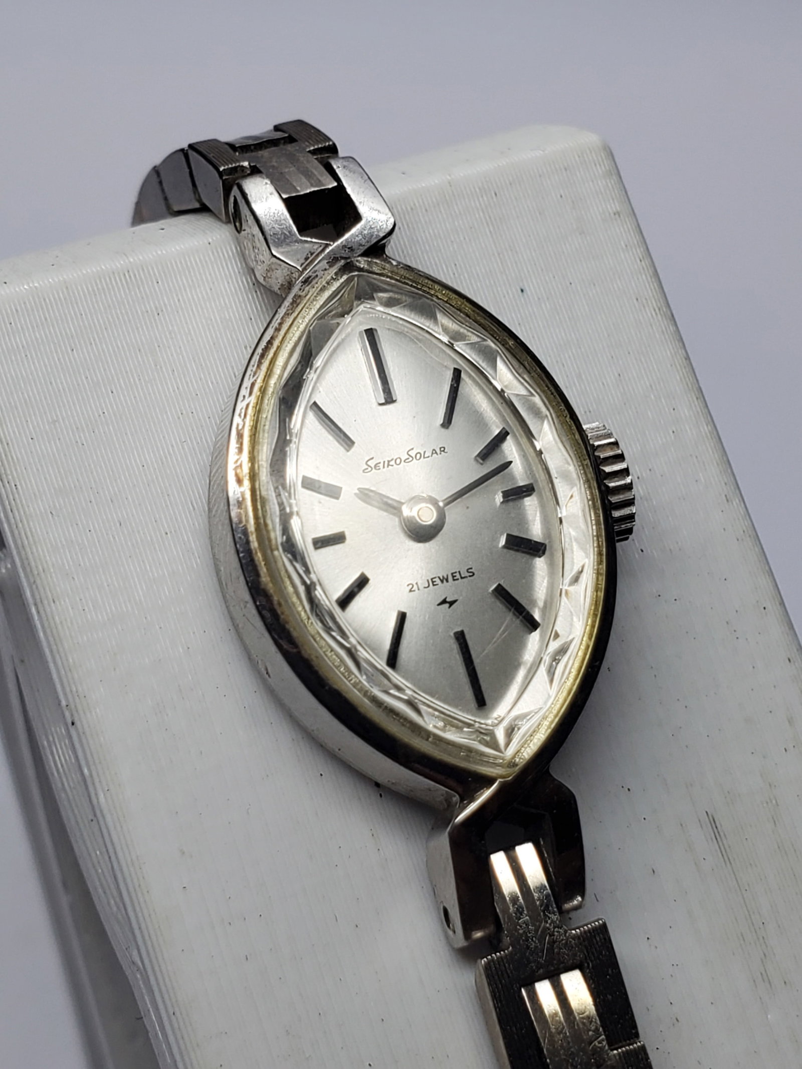 Vintage Seiko 10 Solar 21 Jewels Manual WGP Watch, 15x22mm, 1967, Running