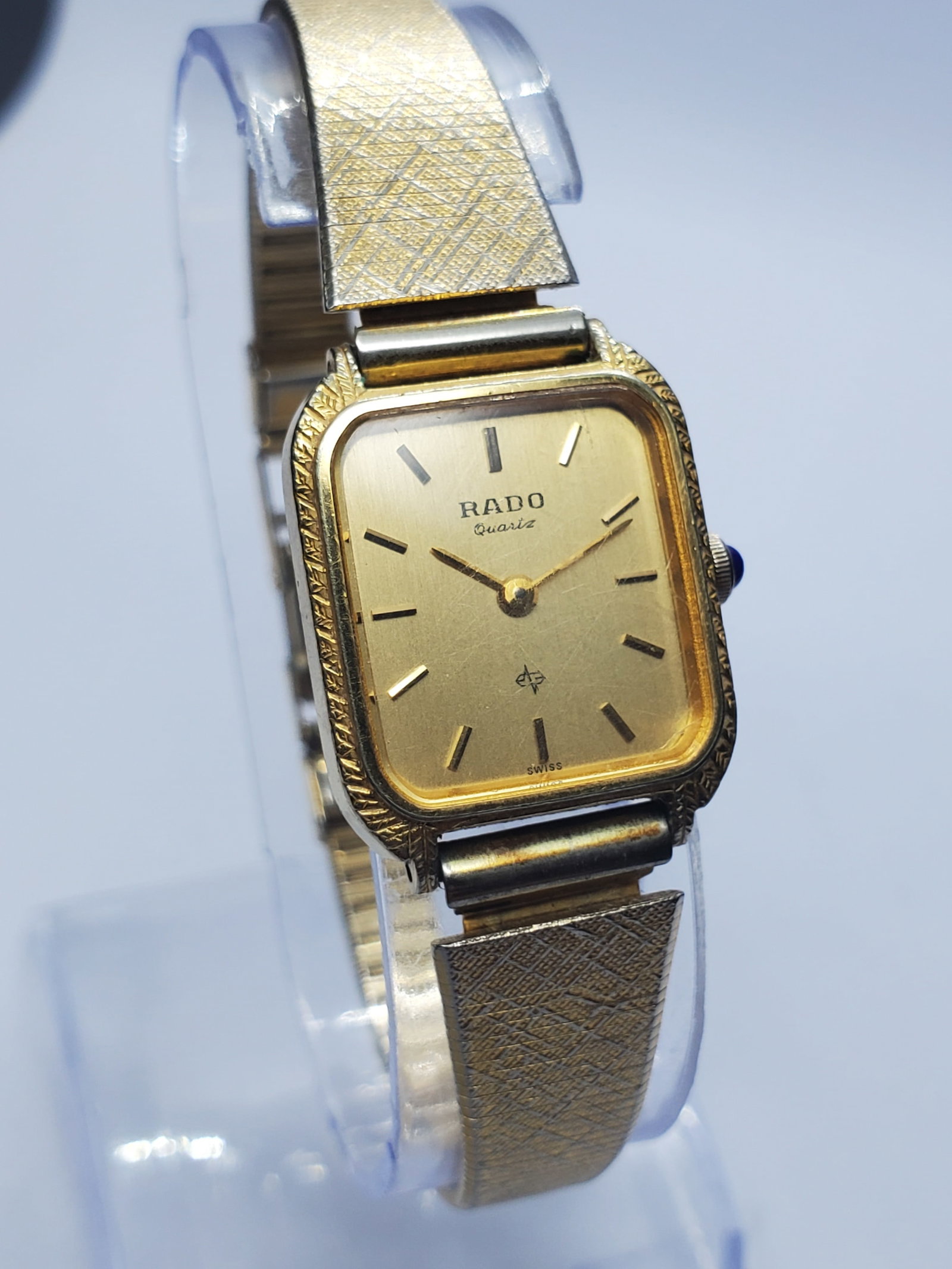 Vintage Rado Gold Plated Watch, 19x20mm, 1980s, Running (1 of 12)