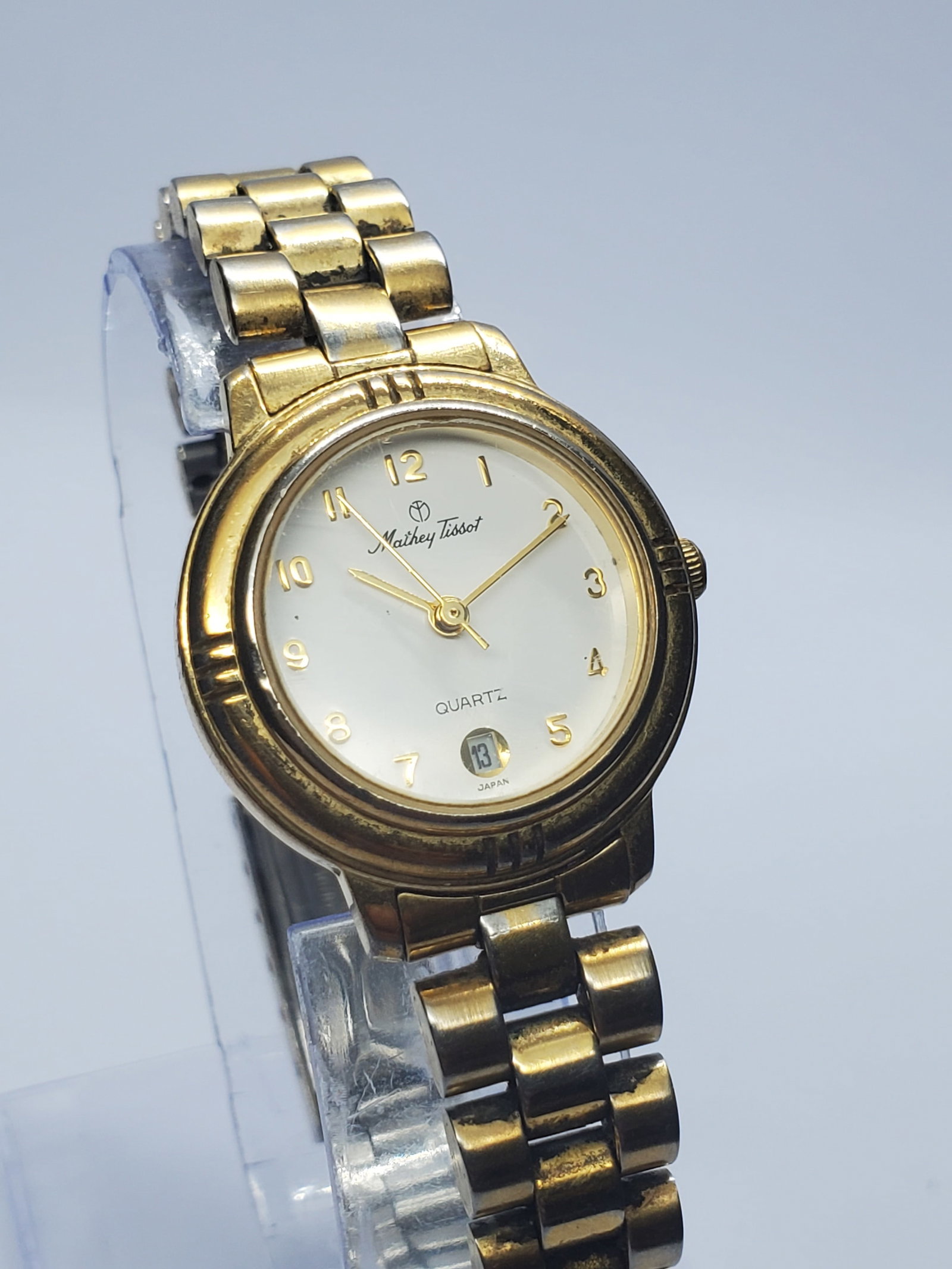 Vintage Mathey Tissot Gold Plated Dress Watch, 26mm, 1990s, Running (1 of 12)
