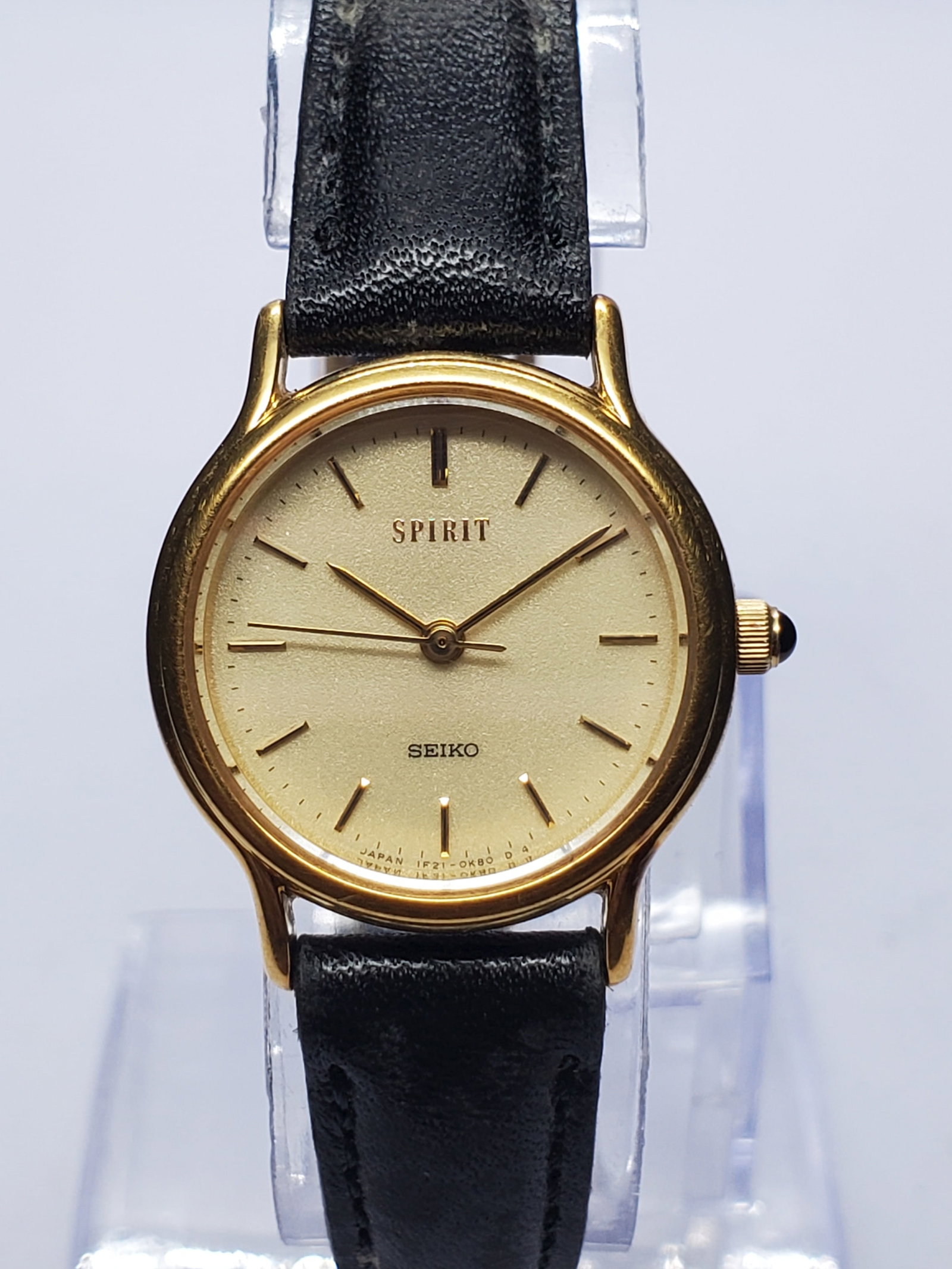 Vintage Seiko Spirit Gold Plated Dress Watch, 23mm, 1992, Running: Elegant and timeless, this vintage Seiko Spirit 1F21 0G60 Quartz Dress Watch showcases the refined craftsmanship that has made Seiko one of the world's most respected watchmakers. Founded by Seiko in 