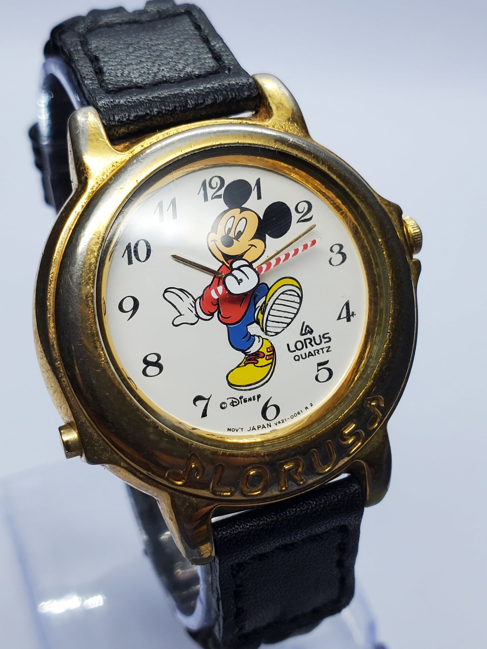 Vintage Seiko Lorus Disney Mickey Musical Dancing V421 Watch, 34mm, 1990s, Running (1 of 14)