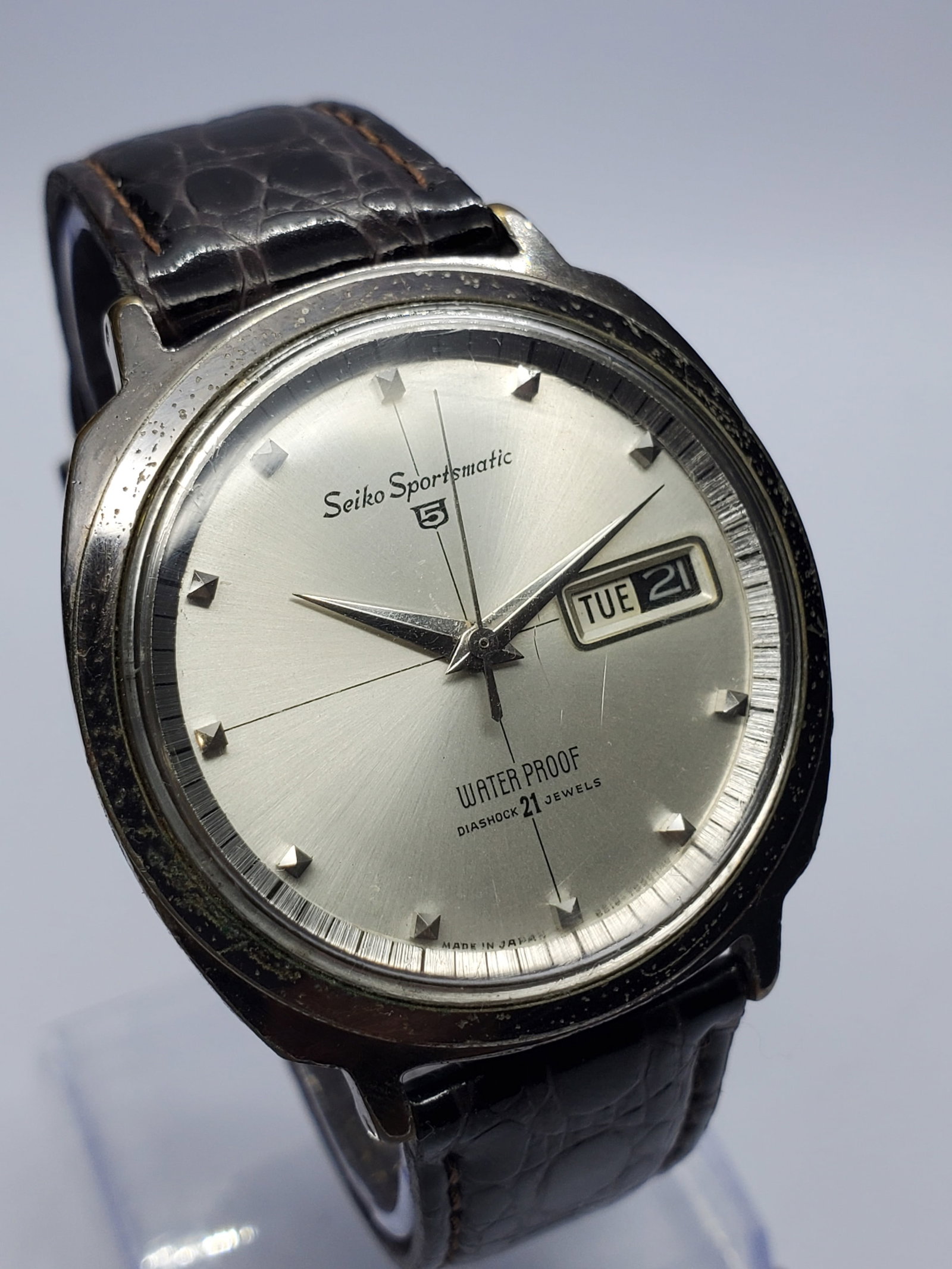 Vintage Seiko Sportsmatic 5 6619-7950 Automatic 21 Jewels Watch, 36mm, 1964, Running (1 of 14)