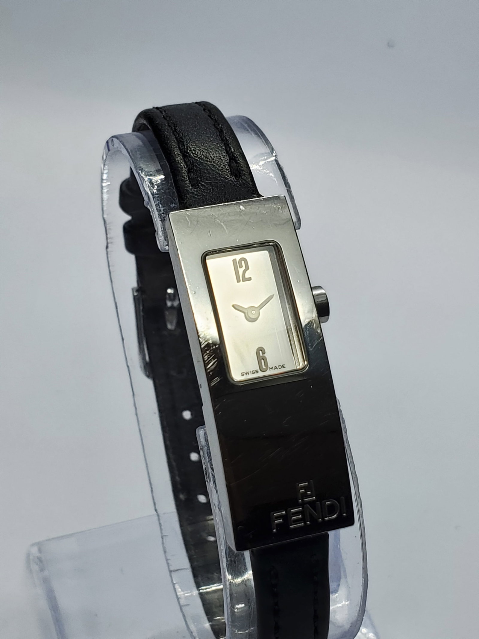 Vintage Fendi 3300L Mirror Dial Watch, 13x35mm, 2000s, Running (1 of 14)