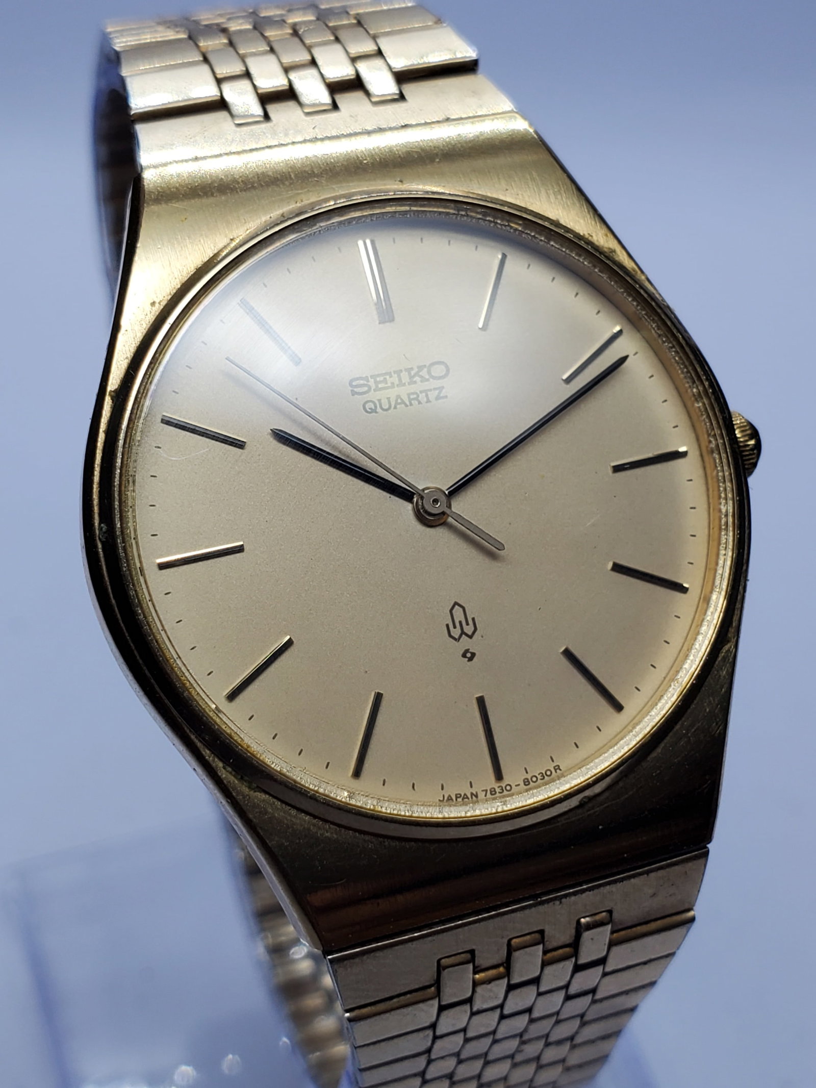 Vintage Seiko Quartz 7830 Gold Plated Dress Watch, 33mm, 1977, Running (1 of 15)