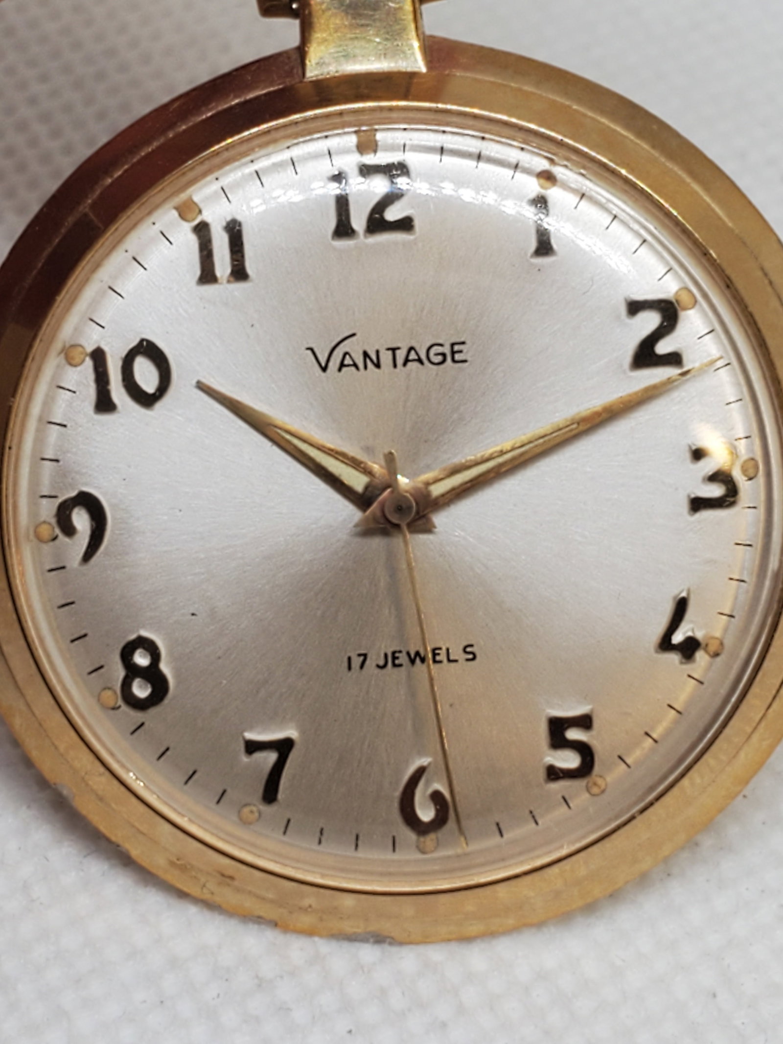 Vintage Hamilton Vantage Manual Gold Plated Pocket Watch, 1960s, Running (1 of 12)