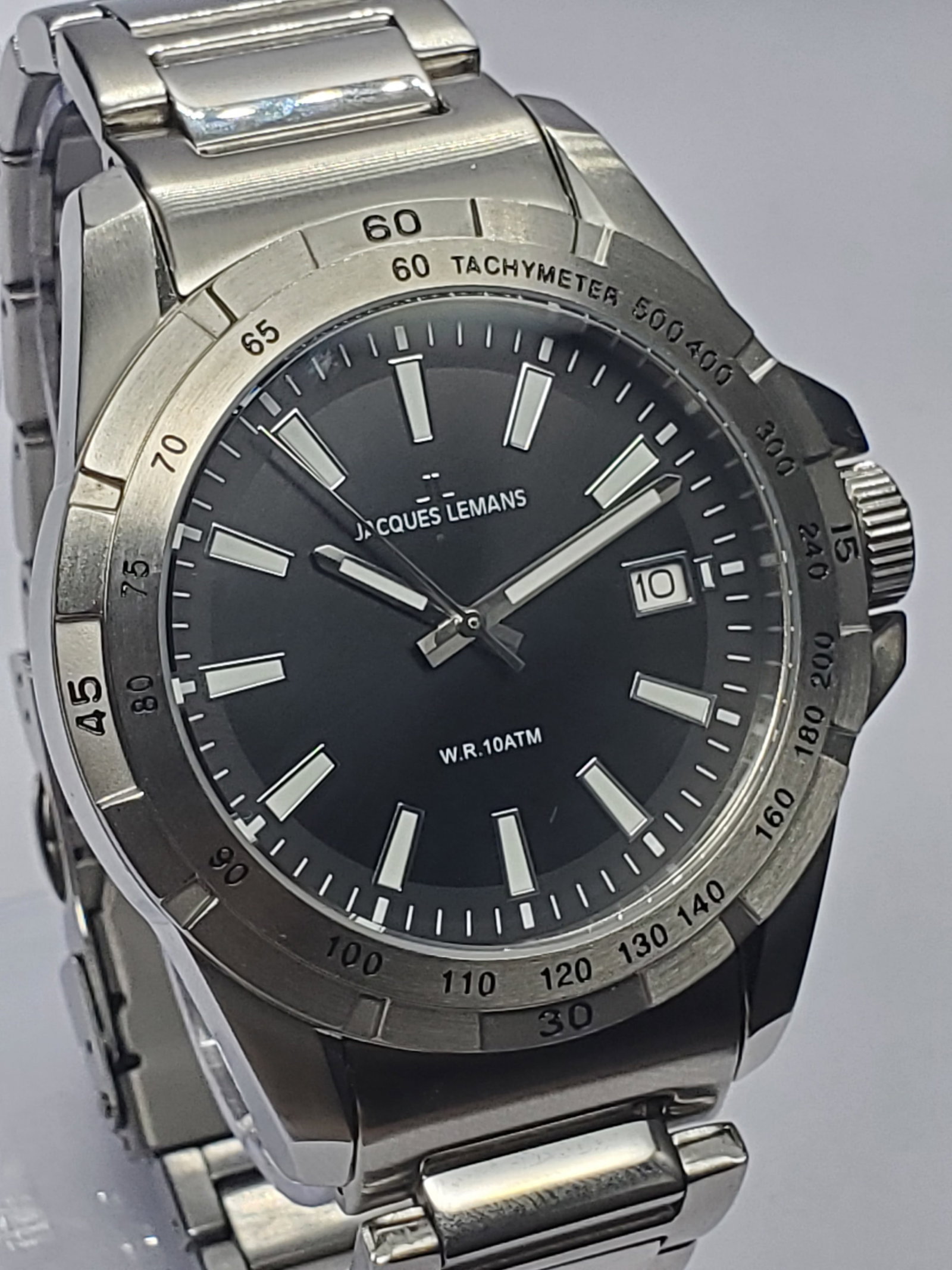 Jacques Lemans Liverpool Tachymeter Watch in Box, 44mm, 2010s, Running (1 of 15)