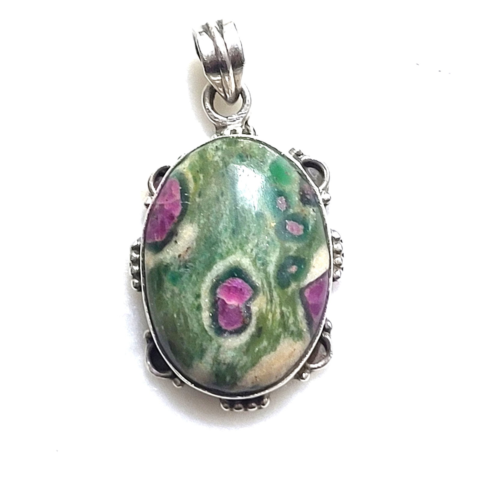 Chunky and Fun Ruby in Zoisite Pendant (1 of 9)
