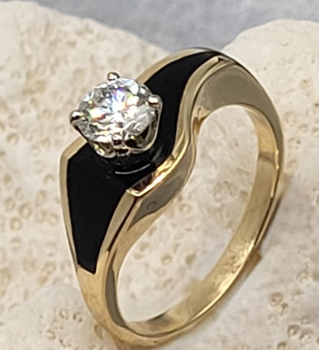 Limited Passman Black Coral & Diamond Ring #130 (1 of 12)