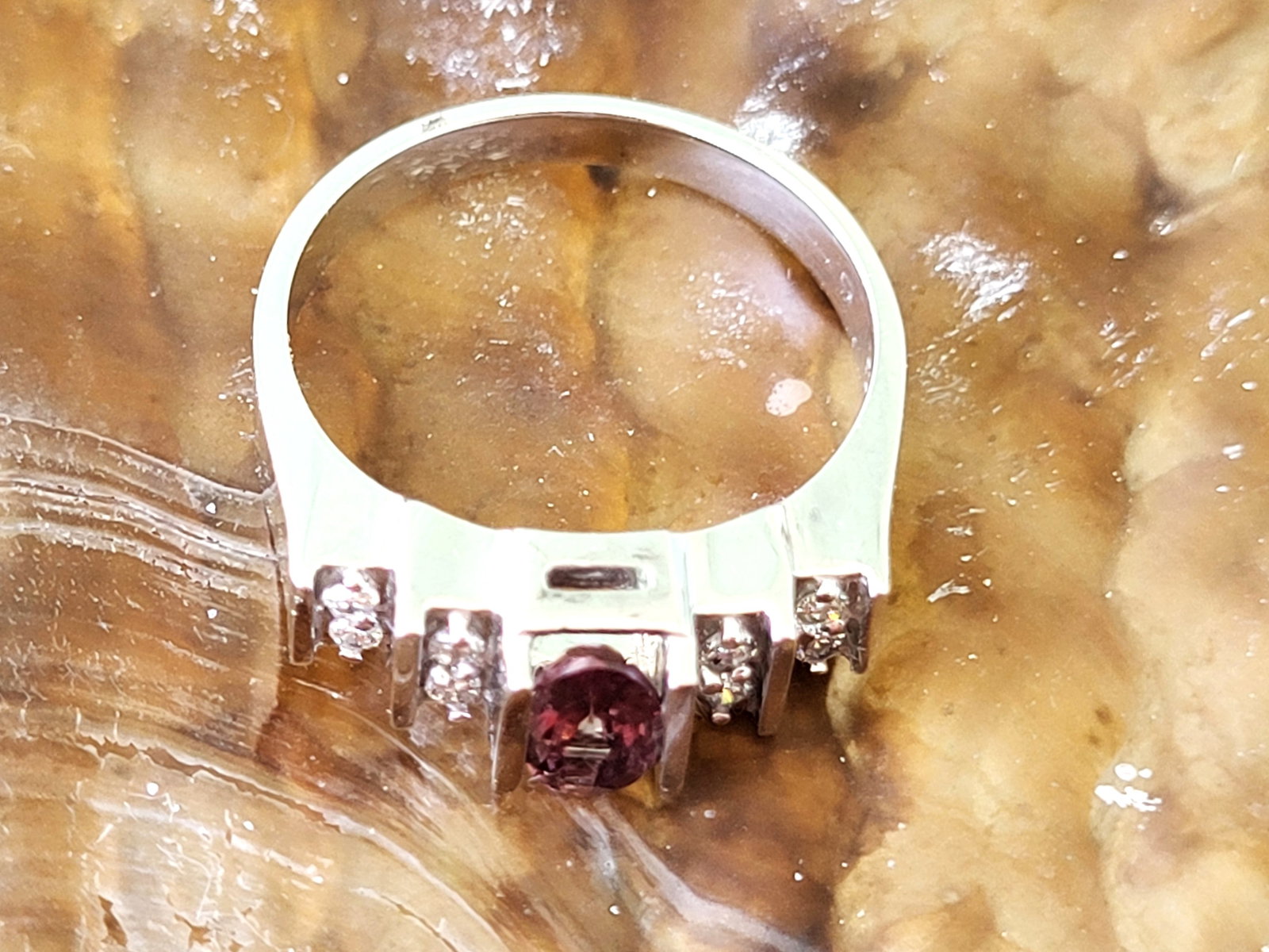 Color Changing Garnet & Diamond Ring (1 of 6)