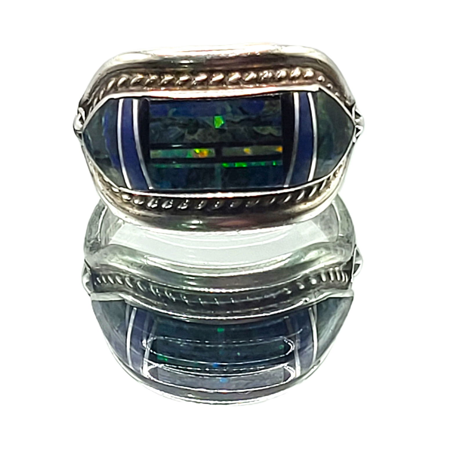 Francisco Albert Navajo Saddle-Style Inlay Ring (1 of 7)