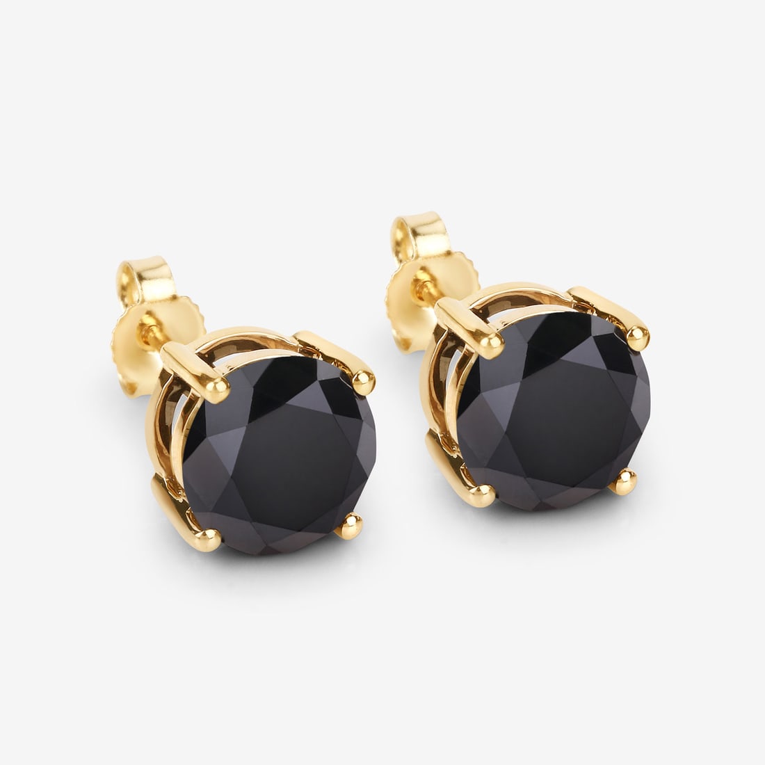 4.77 Carat TotalWeight Black Diamond Stud Earrings (1 of 10)