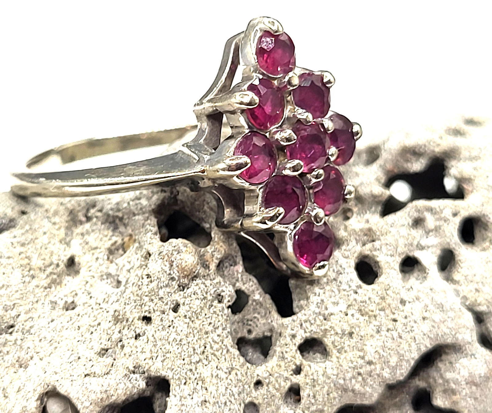 Nostalgic Navette Ruby Cluster Ring - 2
