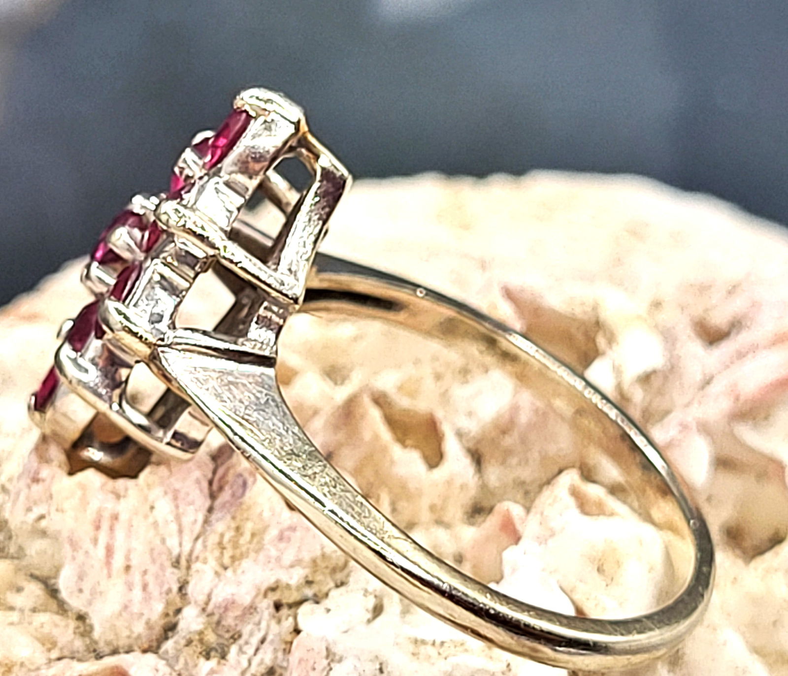 Nostalgic Navette Ruby Cluster Ring - 3