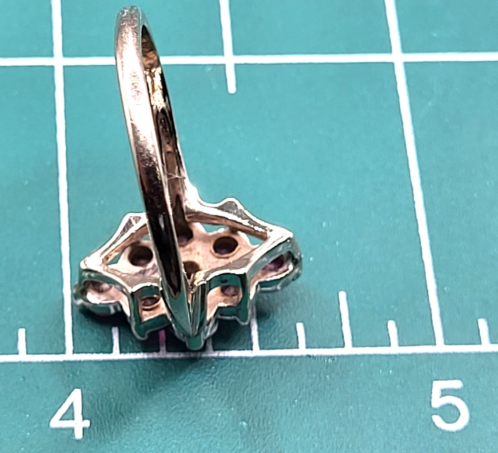 Nostalgic Navette Ruby Cluster Ring - 7