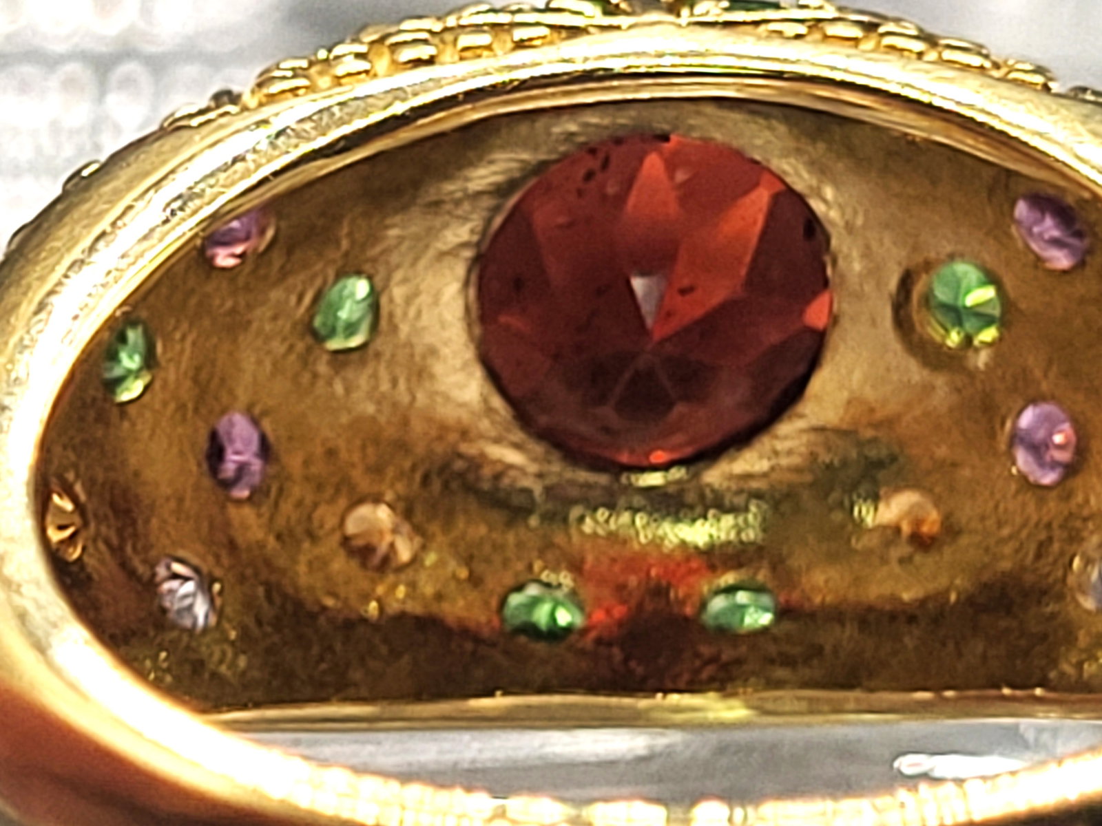 Ruby and Diamond Dangling Earrings - 10