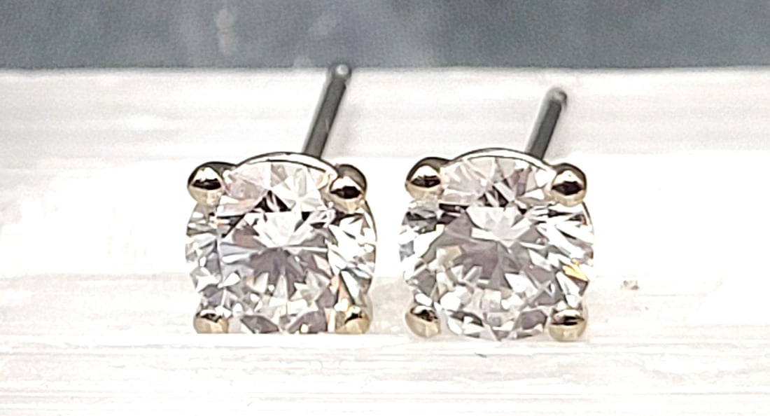 1.03 CTW Lab Diamond Solitaire Earrings 4P-Martini - 2