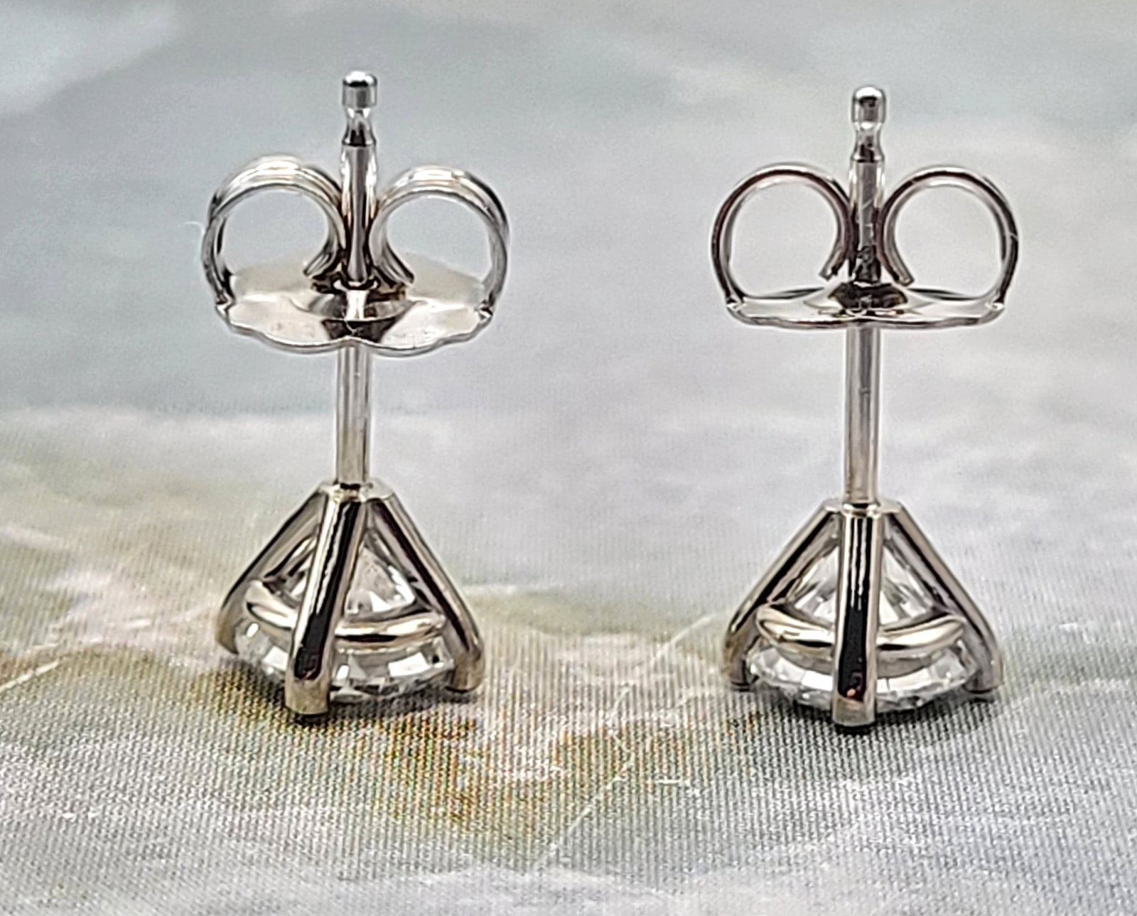 1.03 CTW Lab Diamond Solitaire Earrings 4P-Martini - 7
