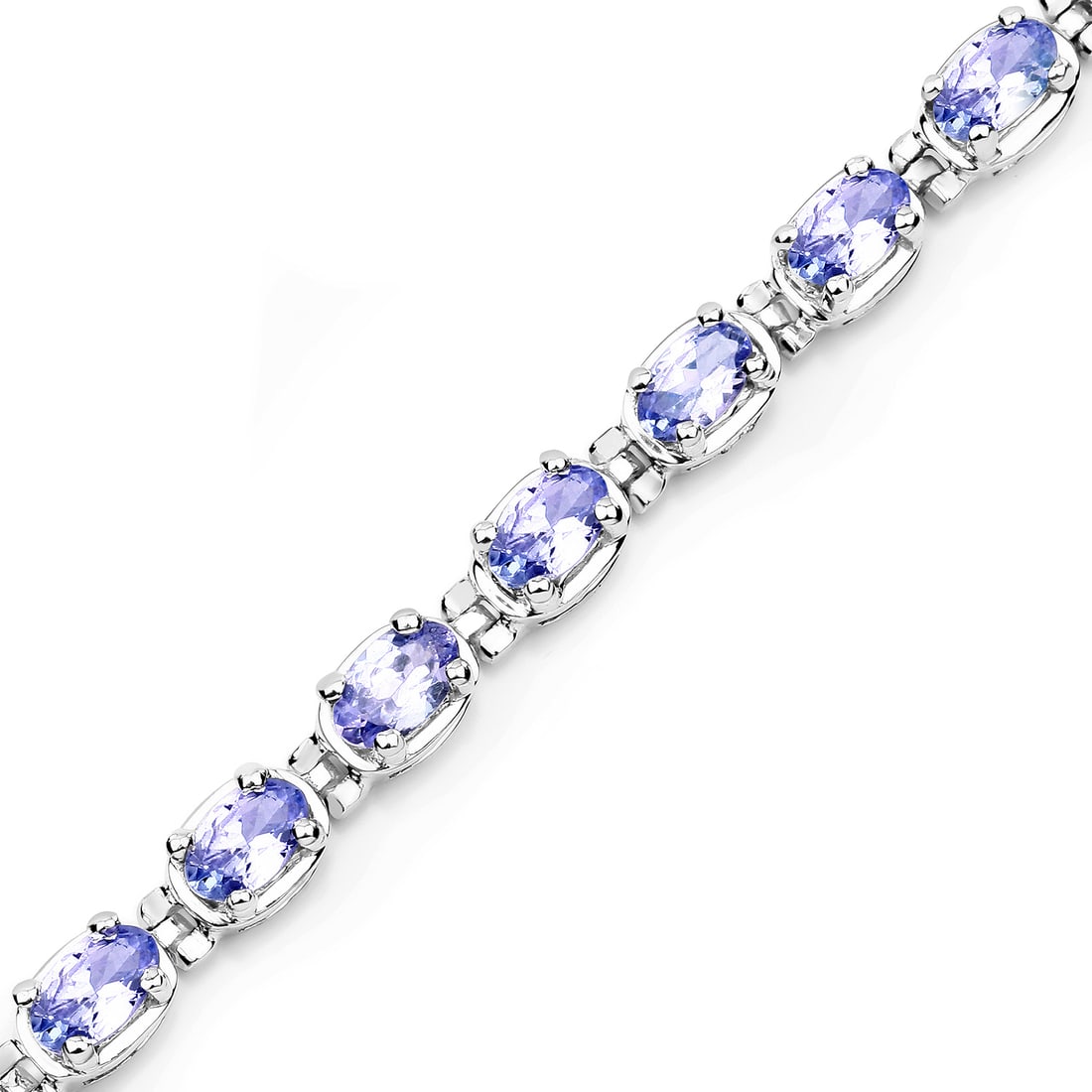 6.00 CTW Tanzanite Matching (Lot 20) Bracelet .925 - 2