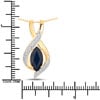 Marquise Blue Sapphire and Diamond Bypass Pendant - 7