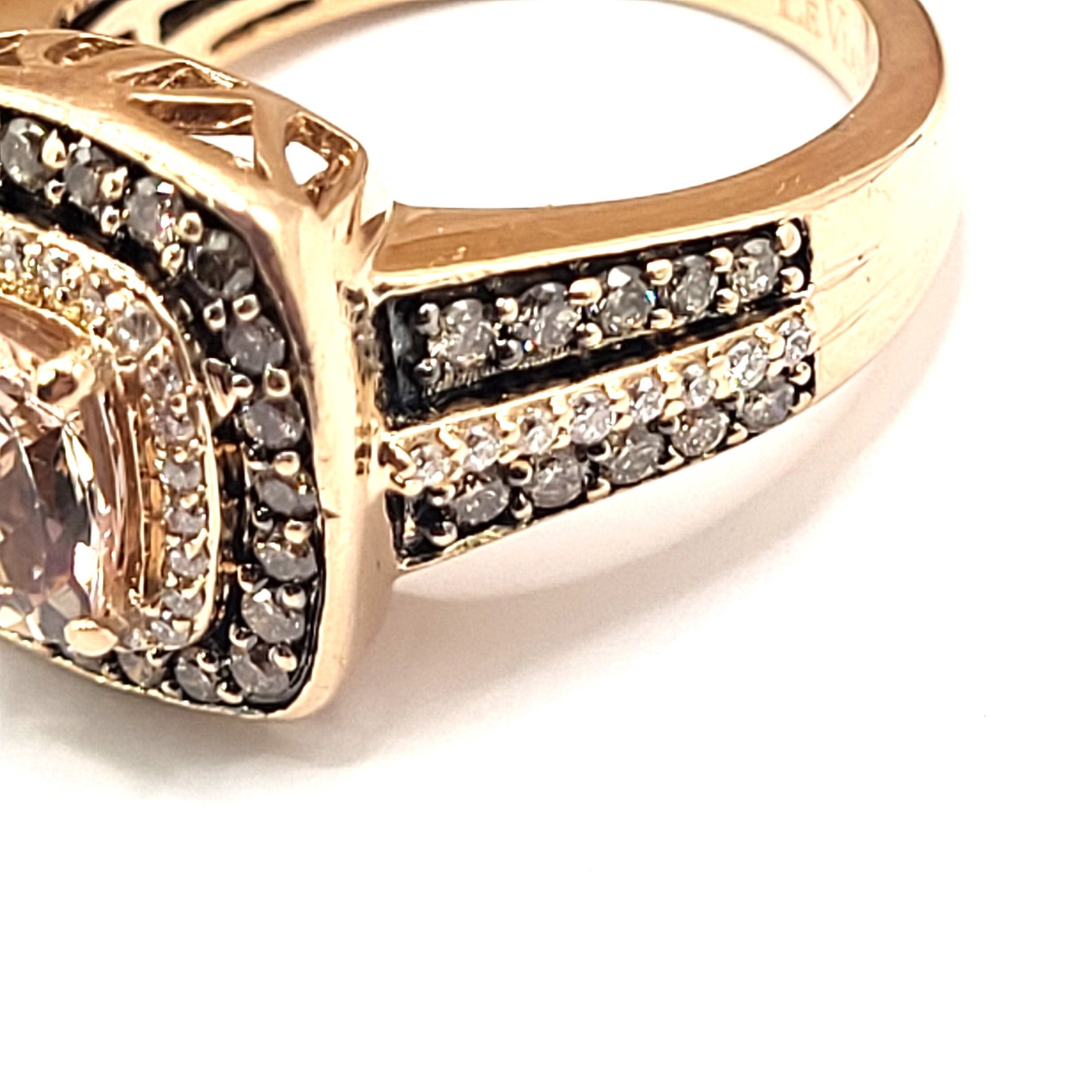 LeVian Morganite, Chocolate & Vanilla Diamond Ring - 7