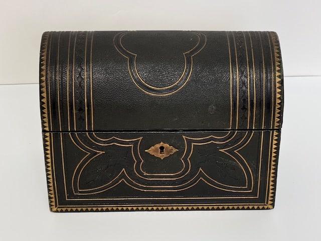 19th Century British Leather Letter Box (1 of 3)