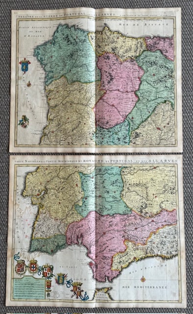1696 2 Map Set Portugal (1 of 2)