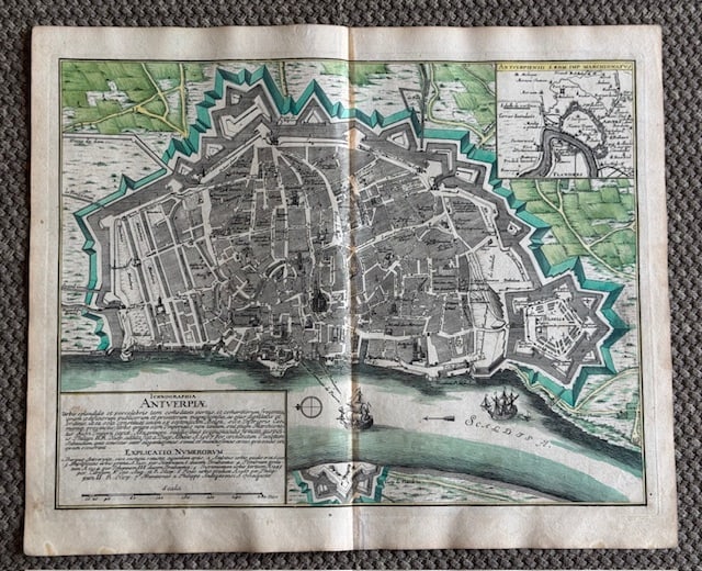 1719 Weigel Map of Antwerp (1 of 2)