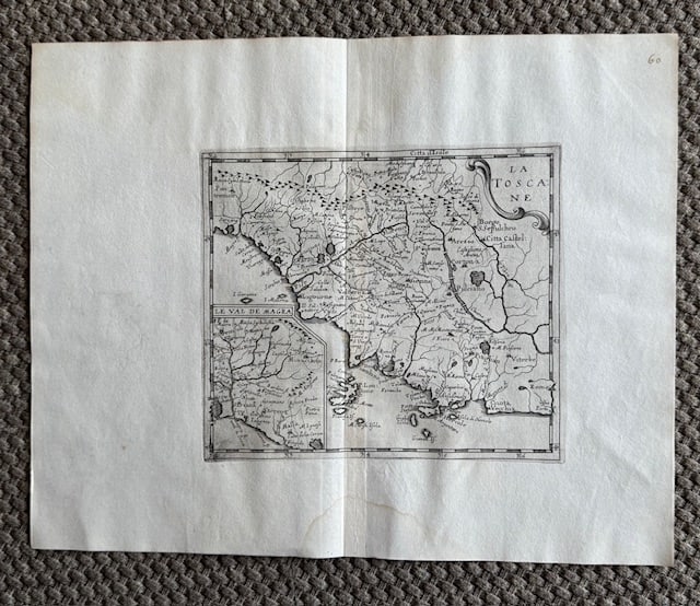 1653 Map of Tuscany Italy (1 of 2)