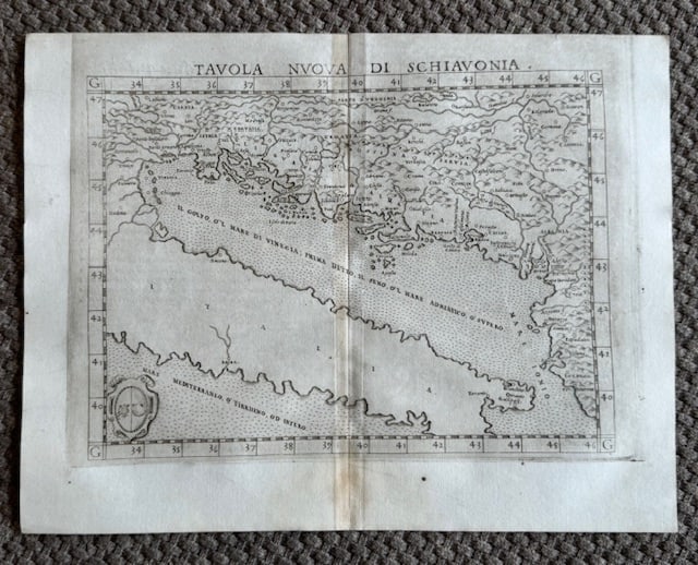 1562 Ptolemy Map of Croatia Serbia Balkans (1 of 2)