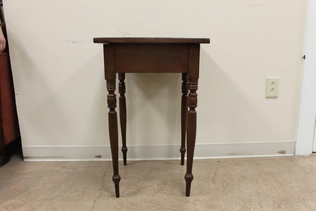 Walnut stand table with finely turned legs and a solid (1 of 2)