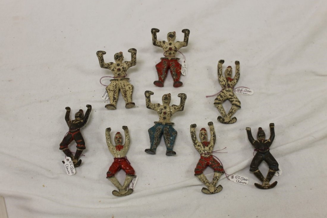 Grey Iron group of (8) Clever Clowns (1 of 1)