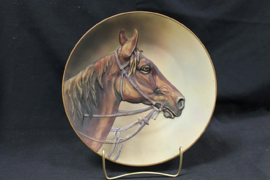 Nippon Green M in wreath 10 1/2" molded-in-relief (1 of 1)