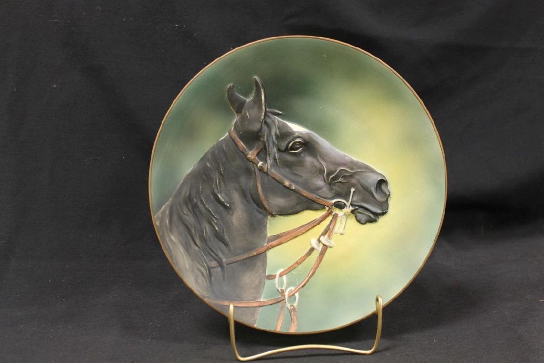 Nippon Green M in wreath 10 1/2" molded-in-relief (1 of 1)