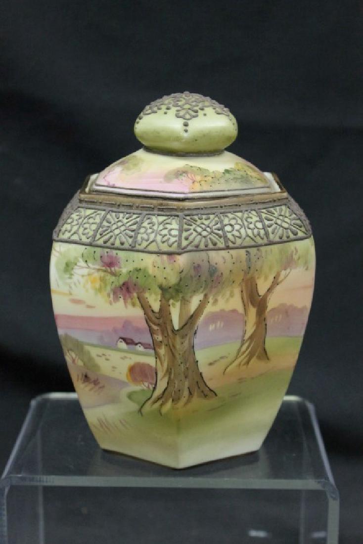 Nippon Green M in wreath 6 3/4" 6-sided humidor with (1 of 3)