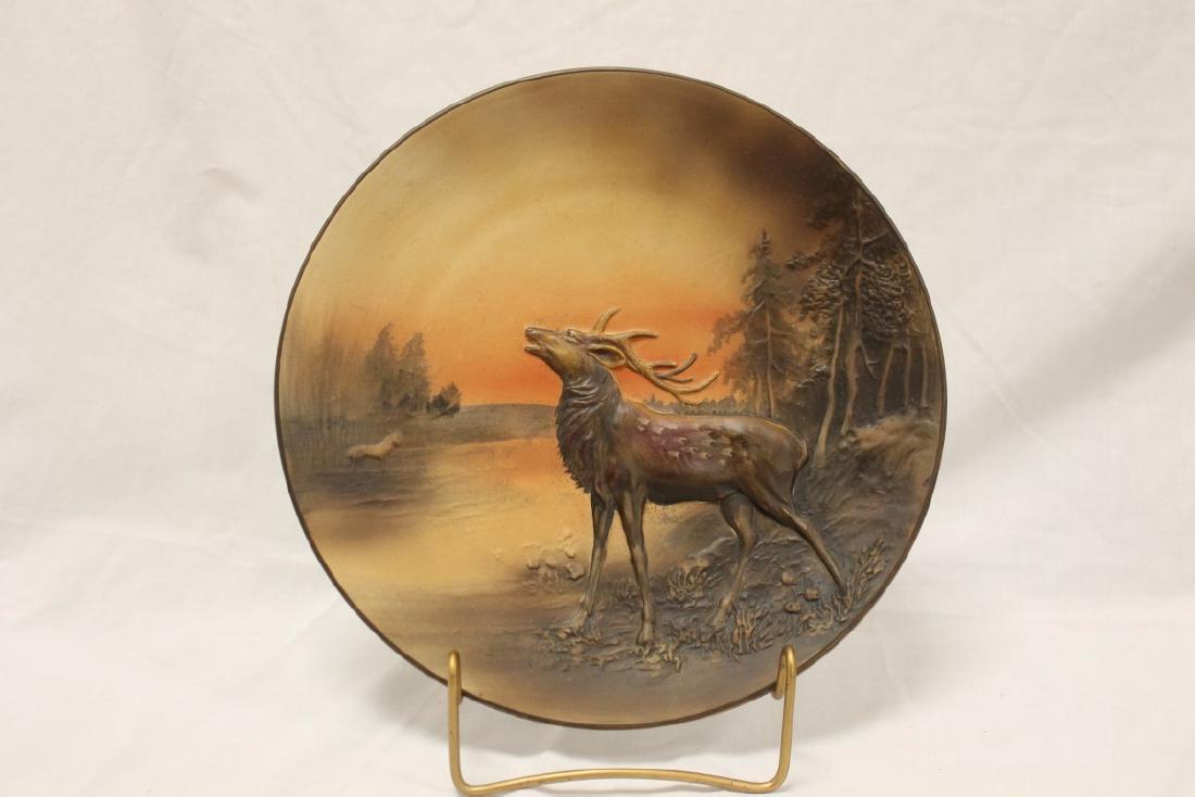 Nippon Green M in wreath 10 3/4" molded-in-relief (1 of 1)