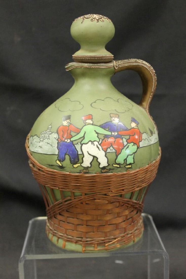 Nippon Blue Maple Leaf whiskey jug with Russian (1 of 4)