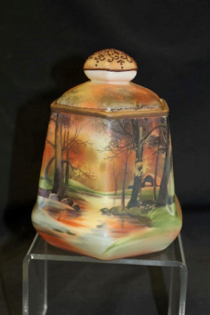 Nippon Green M in wreath 7" "Red River" humidor with (1 of 4)